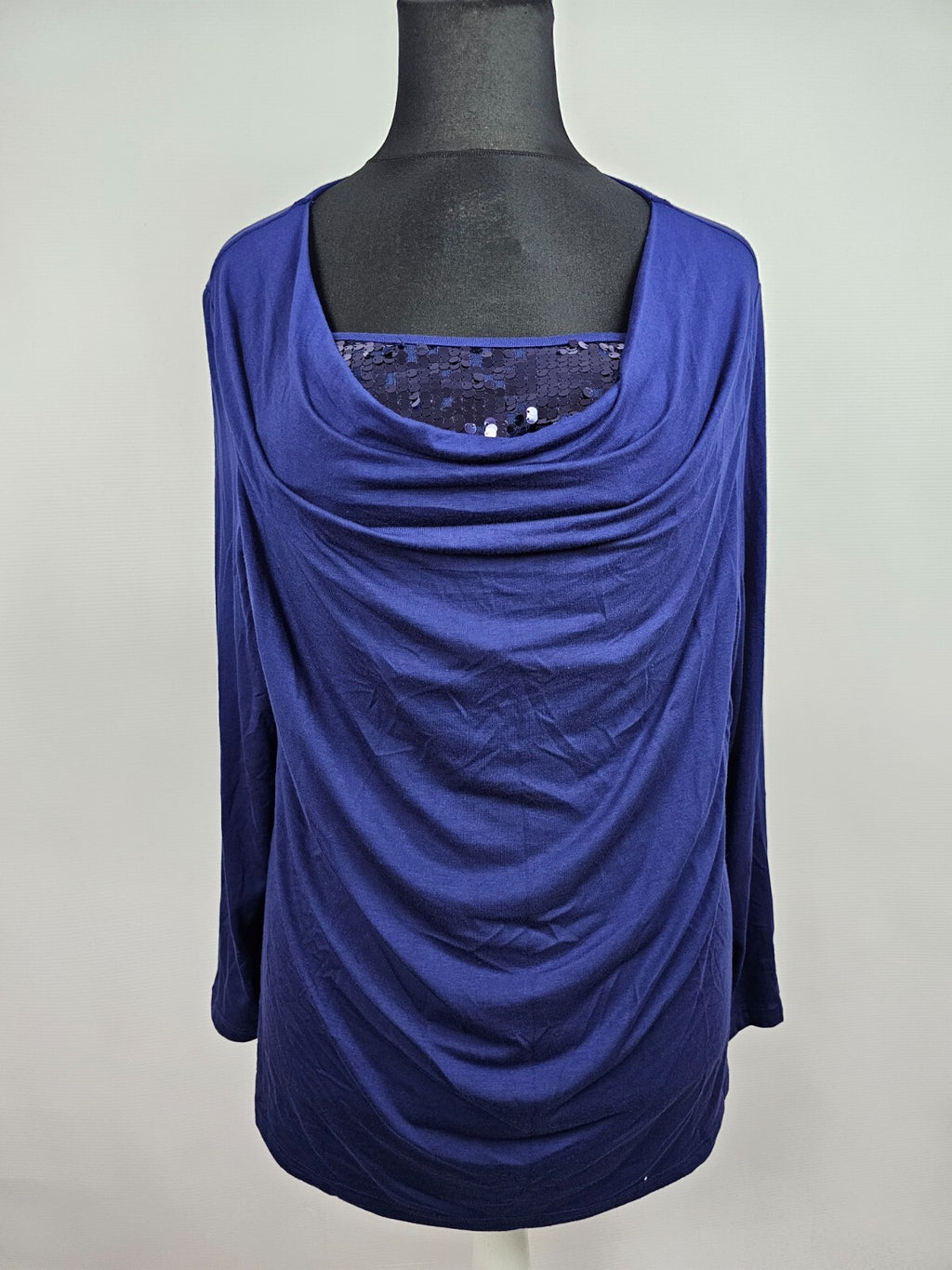 EK5441 Damen Langarmshirt von création, enzianblau, Gr. 480