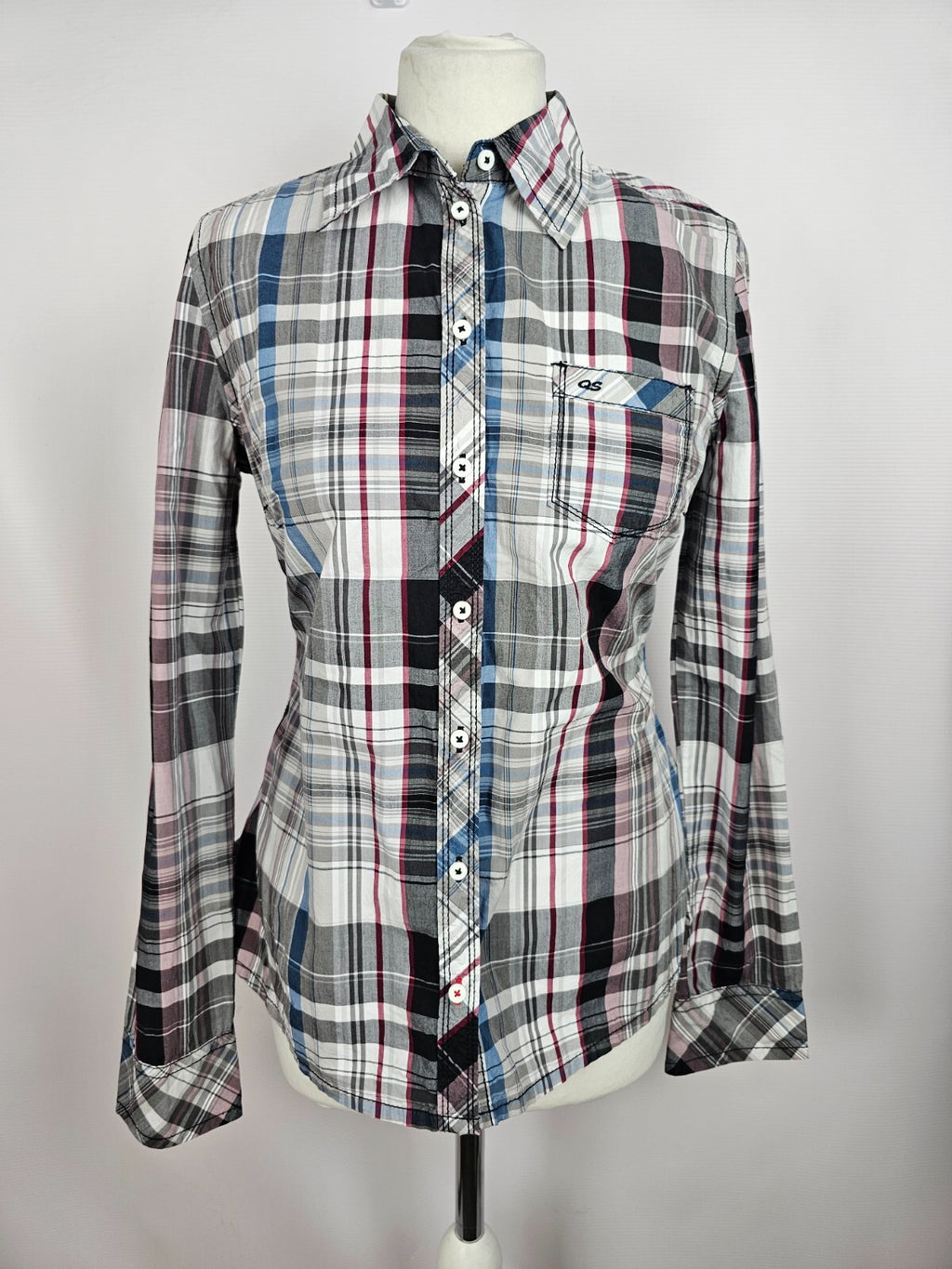 EK5095 Damen Bluse von s.Oliver, kariert, Gr. 380