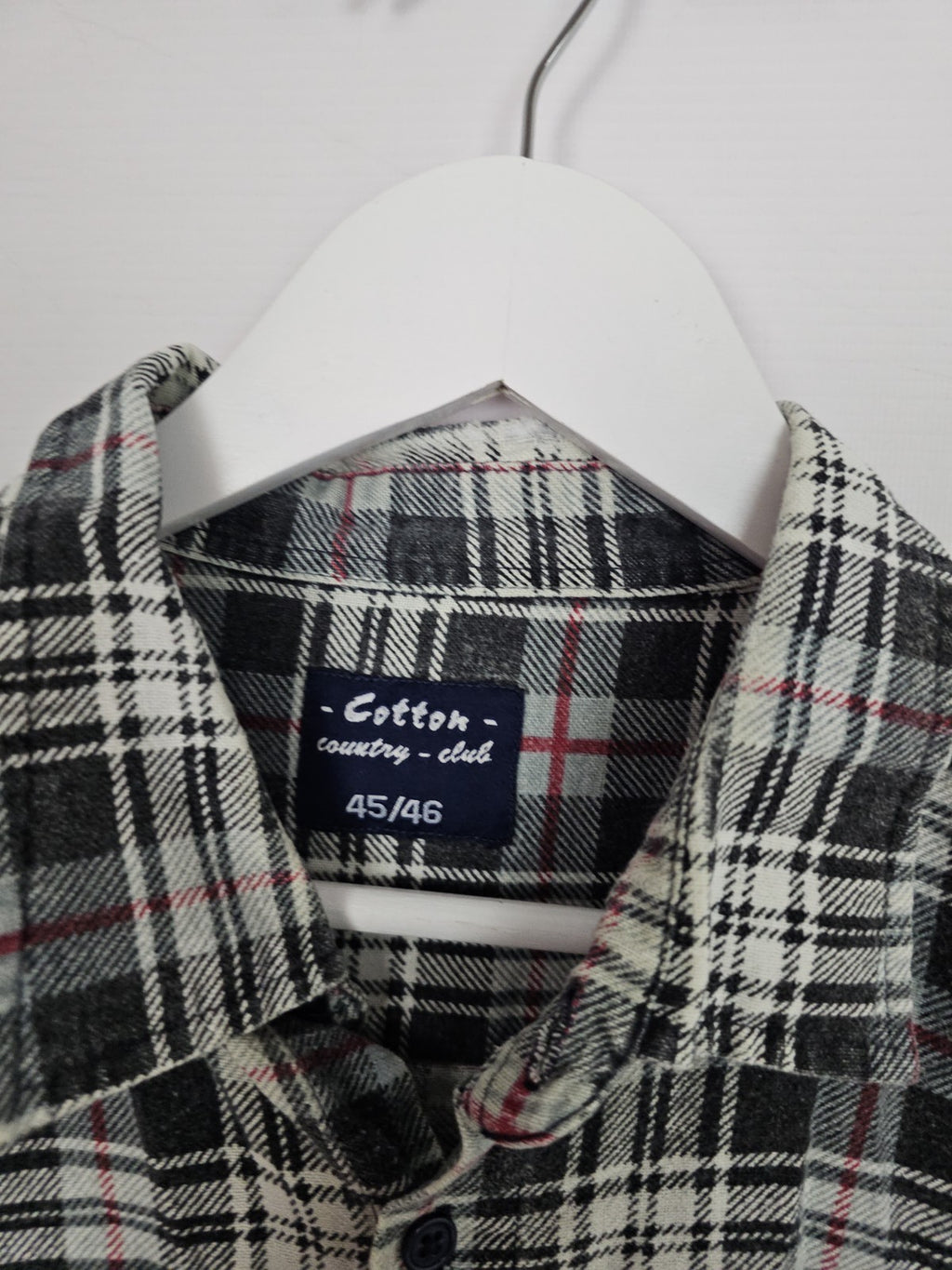 EK9509 Herren Hemd von Country Club, Schwarz/Weiß, Gr. 45/462