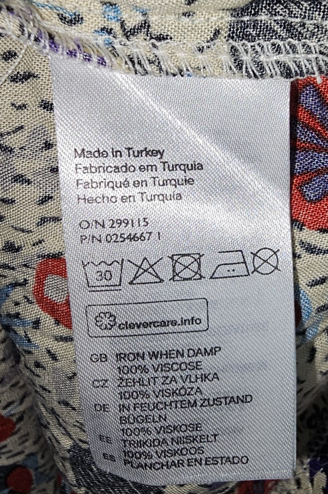 EK7923 Damen Blusenkleid von H&M, Mehrfarbig, Gr. 345