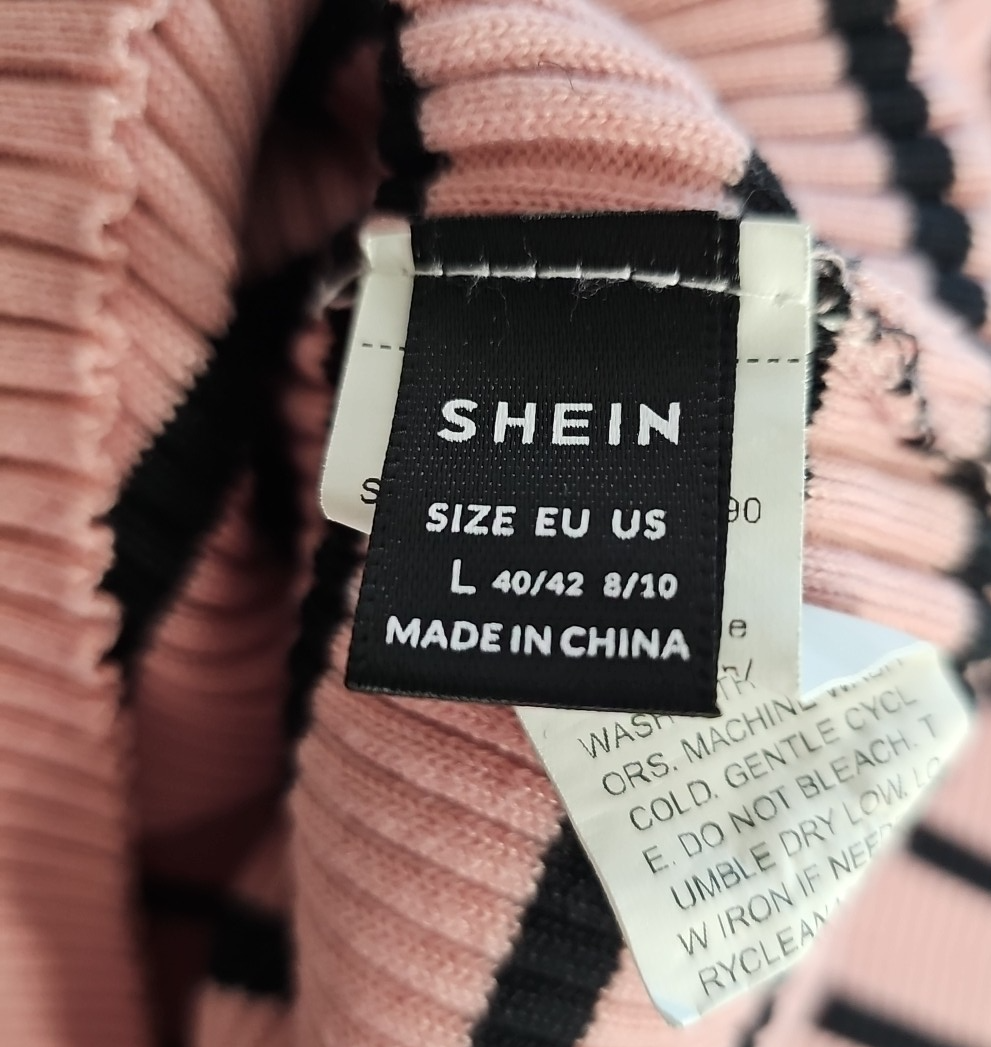 EK7787 Damen Langarmshirt von SheIn, rosa, Gr.L3