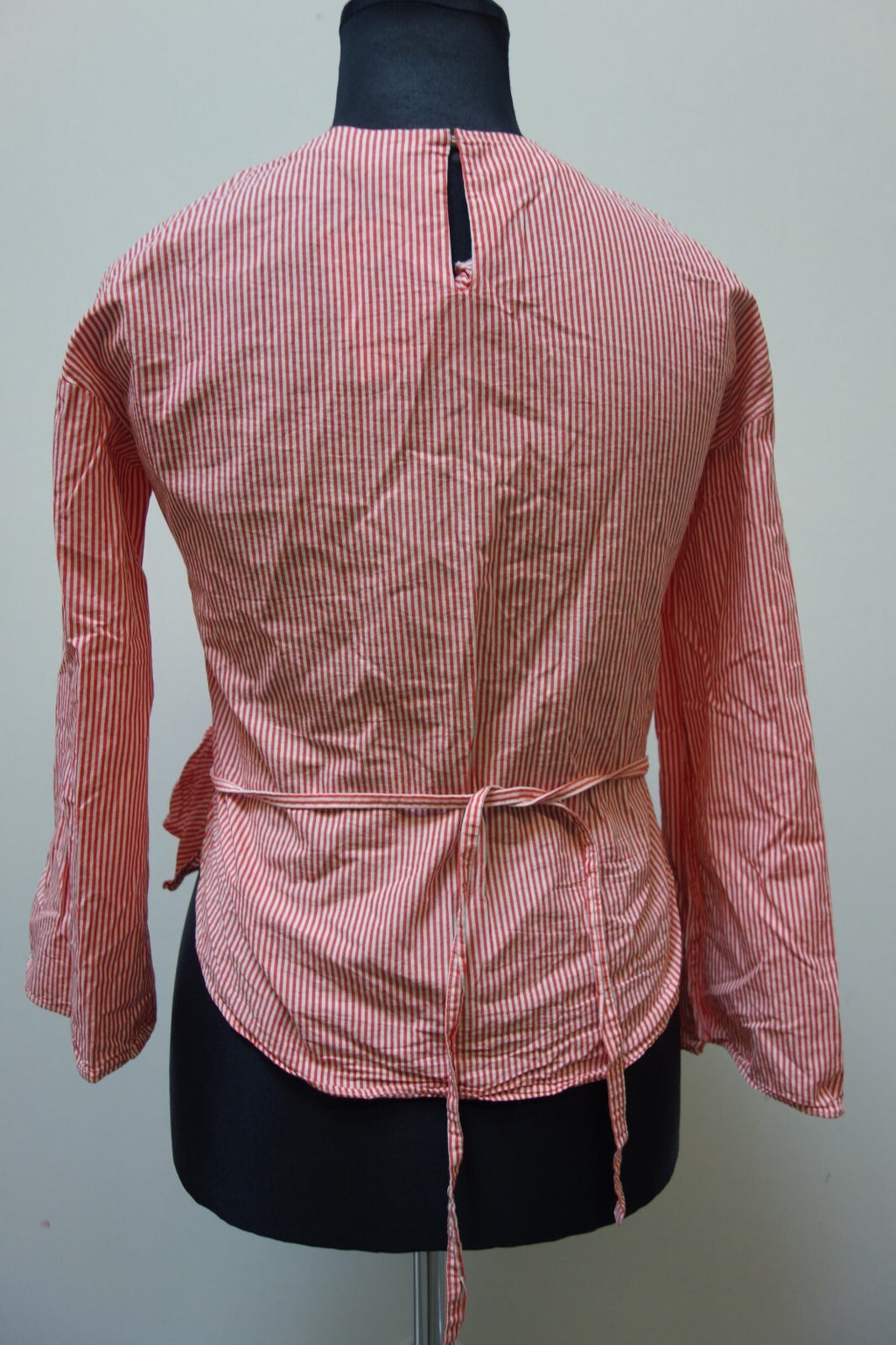 EK3539 Damen Bluse von H&M, gestreift, rot/weiß, Gr. 343