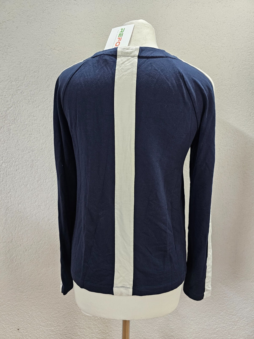 EK5897 Damen Langarmshirt von Street One, blau/weiß, Gr. 343