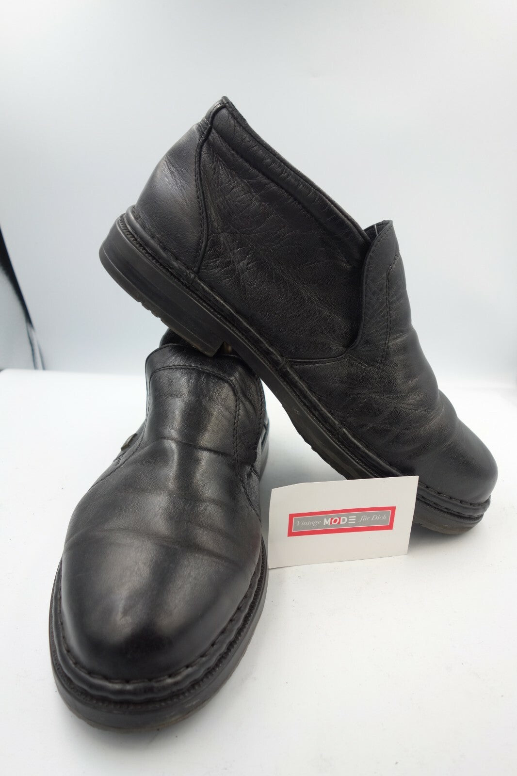 ES0676  Herren Halbschuhe, gefüttert von Rieker Gr.8, schwarz0