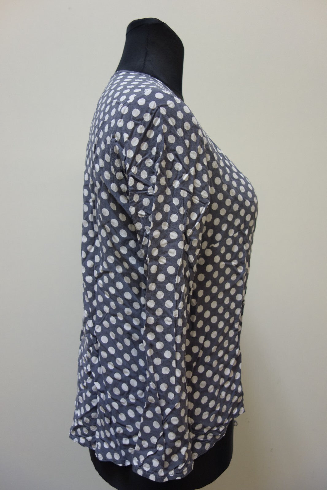 EK3804 Damen Bluse von Seidel, grau mit weißen Punkten, Gr. 462