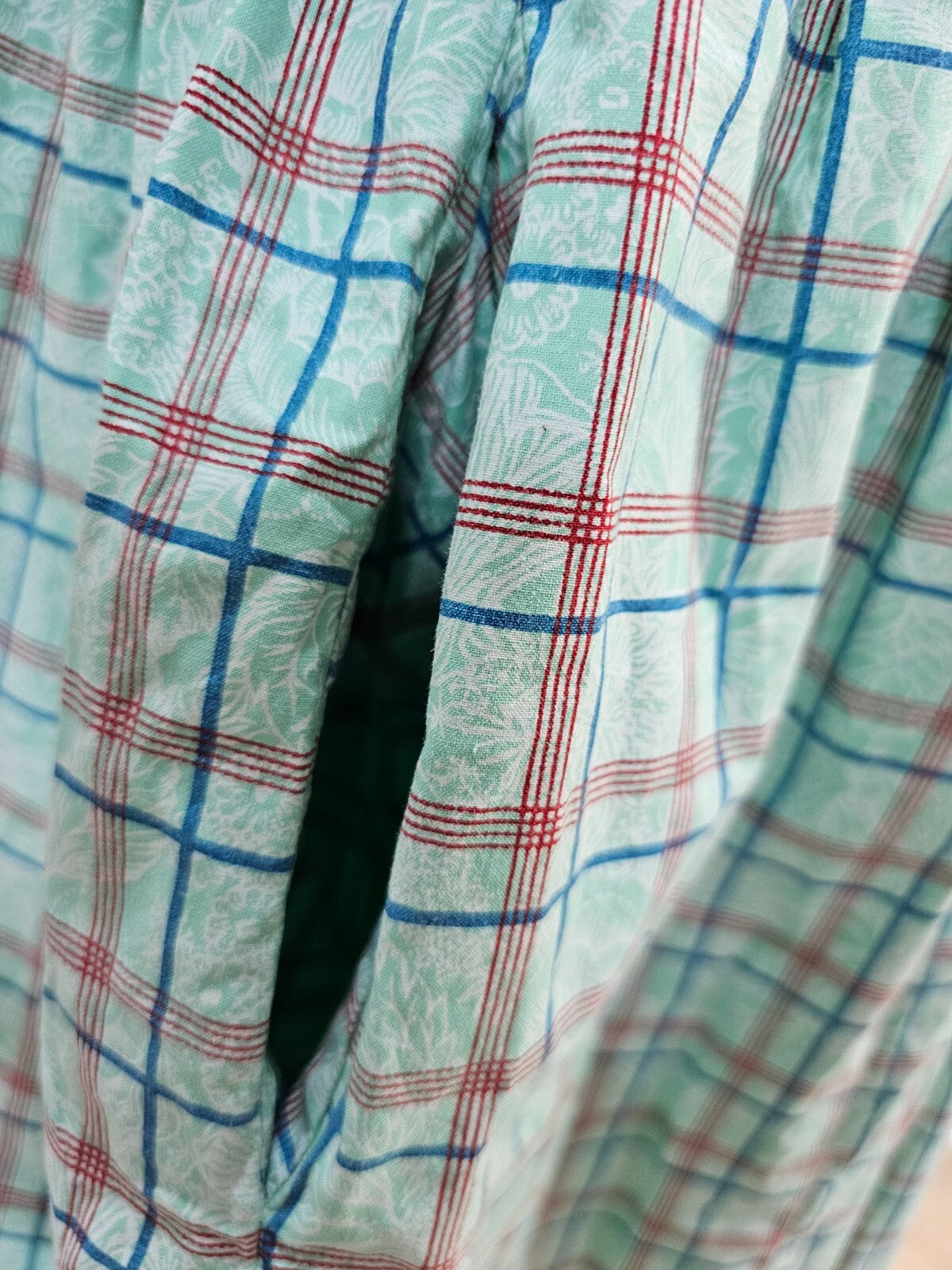 EK1569 Damen Dirndl, mintgrün, kariert, Gr. M9