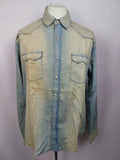 EK4920 Herren Jeanshemd von Urban Casual Style, blau/beige, used Look, Gr. XL/560