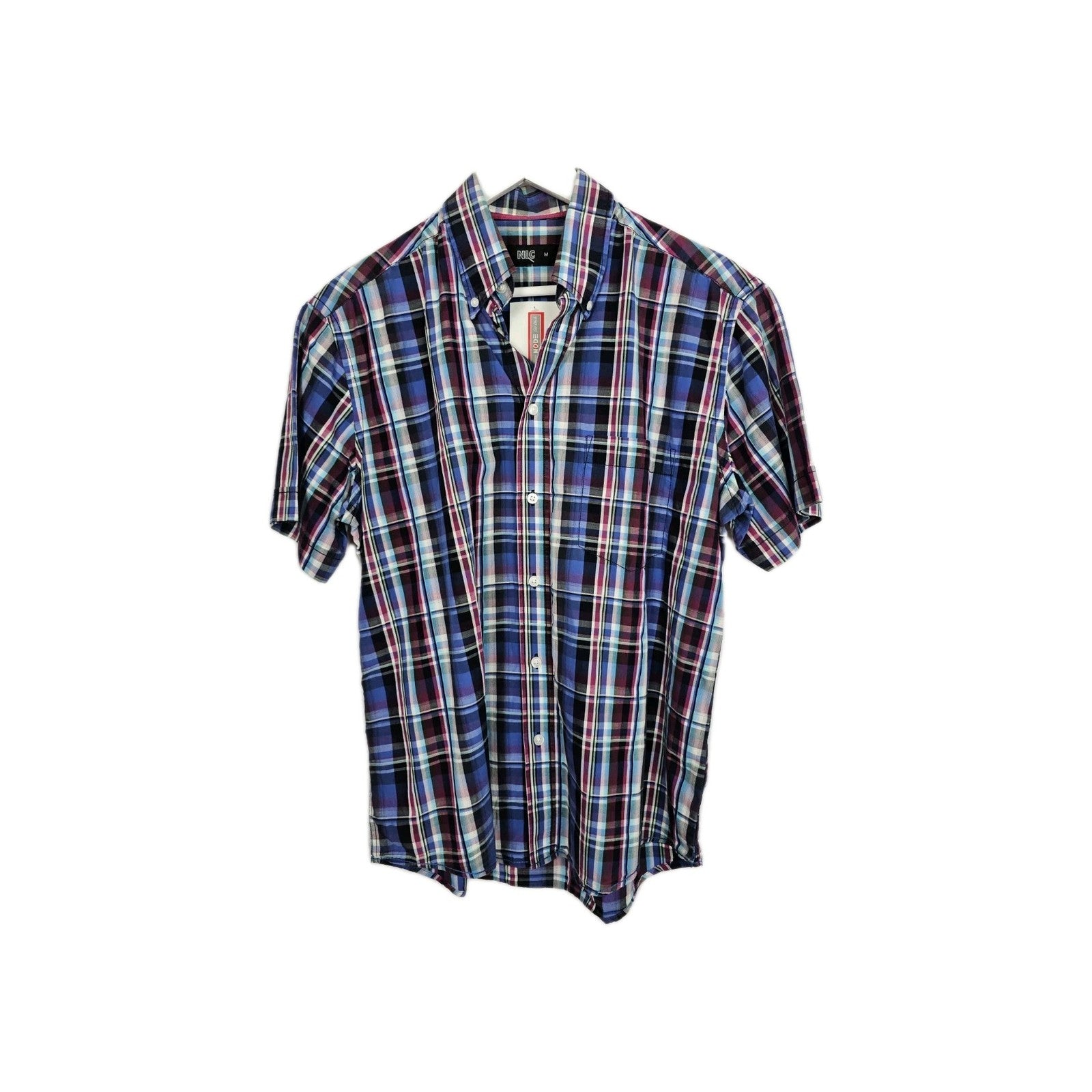 EK10125 Herren Hemd Nic, blau - Kariert,  Gr.M 0
