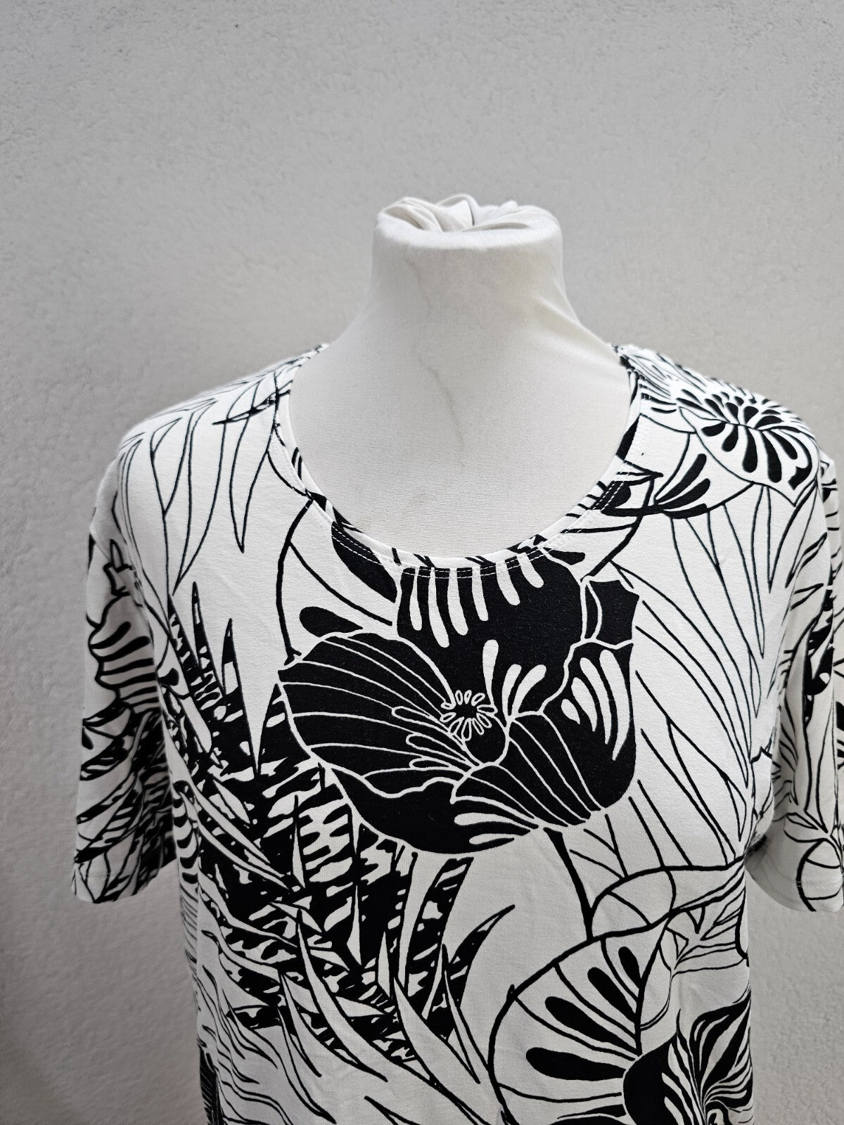 EK5946 Damen T-Shirt von Marinello, weiß/schwarz, Gr. L1