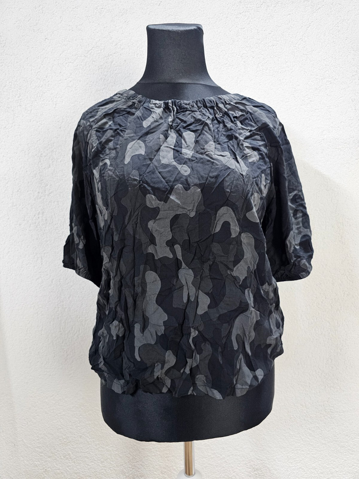 EK6186 Damen Bluse von Street One, schwarz/grau, Gr. 420