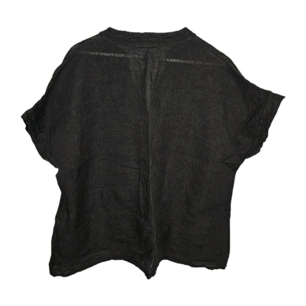 EK9997 Damen Bluse von Puro Lino, Schwarz, Gr. L3