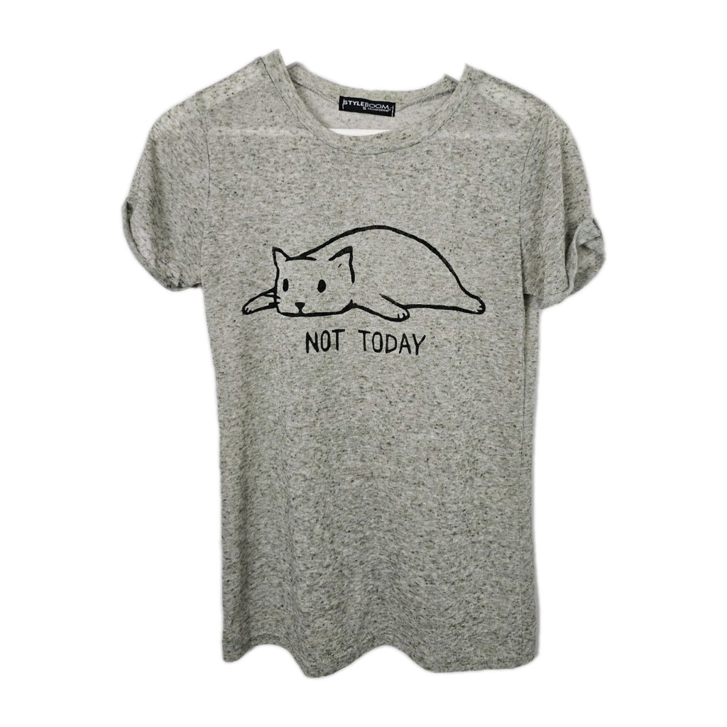EK8890 Damen T-Shirt von Style Boom, Grau, Gr. S0
