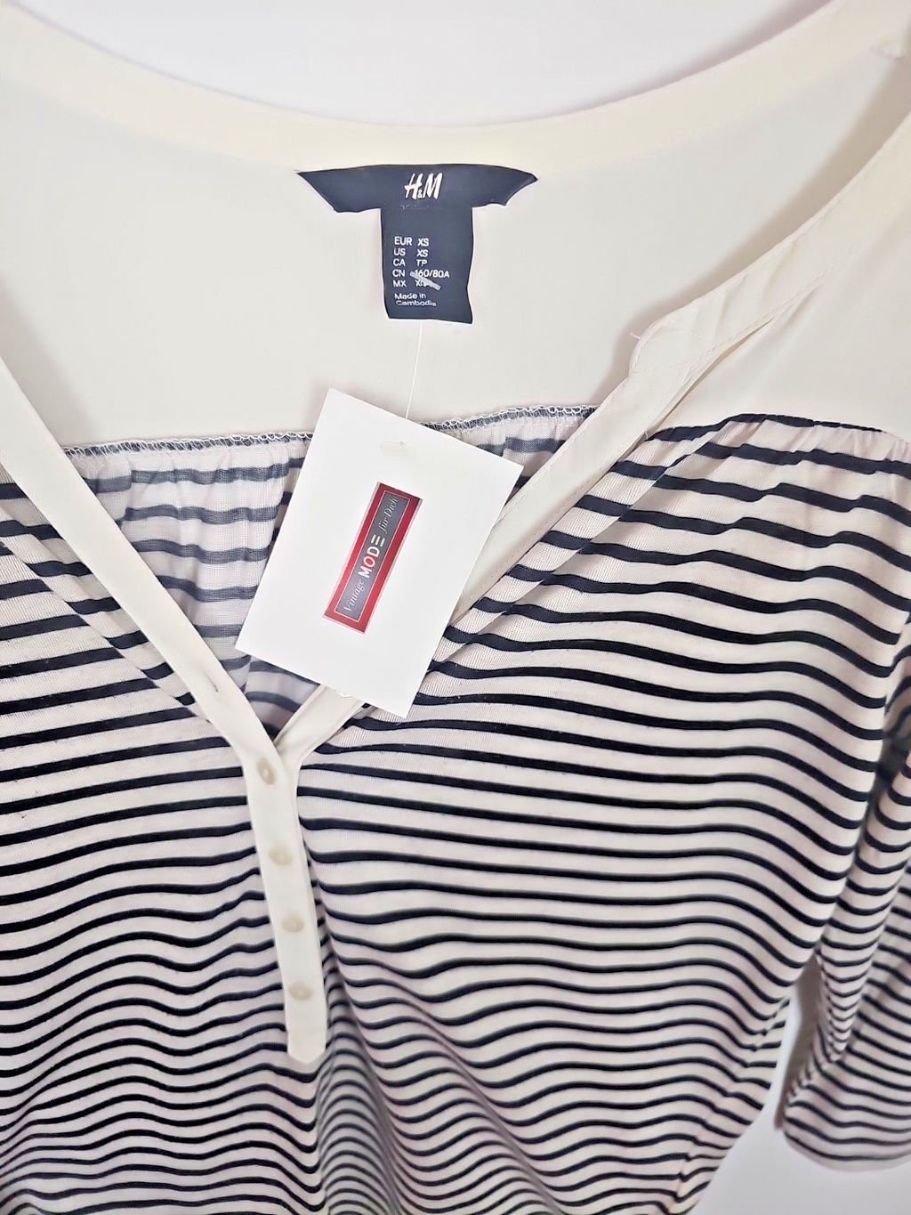 Ek 5965 Damen Shirt H&M Gtreift Gr Xs1