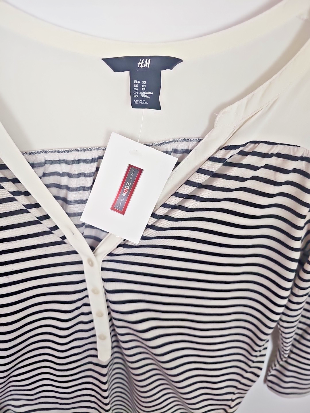 Ek 5965 Damen Shirt H&M Gtreift Gr Xs1