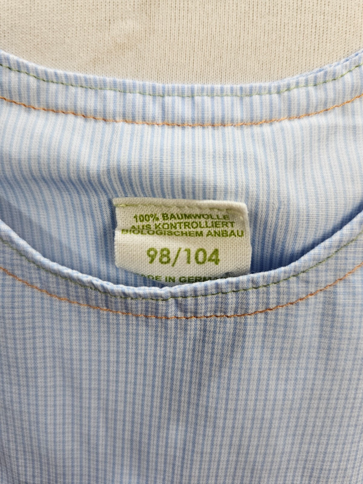 EK6355 Mädchen Kleid von loud+proud, blau, Gr.98/1042