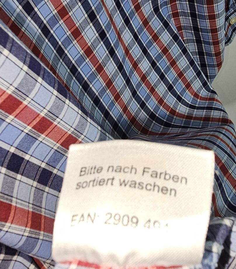 EK7554 Herren Hemd von Luciano, blau-rot, Gr.L (41/42)5