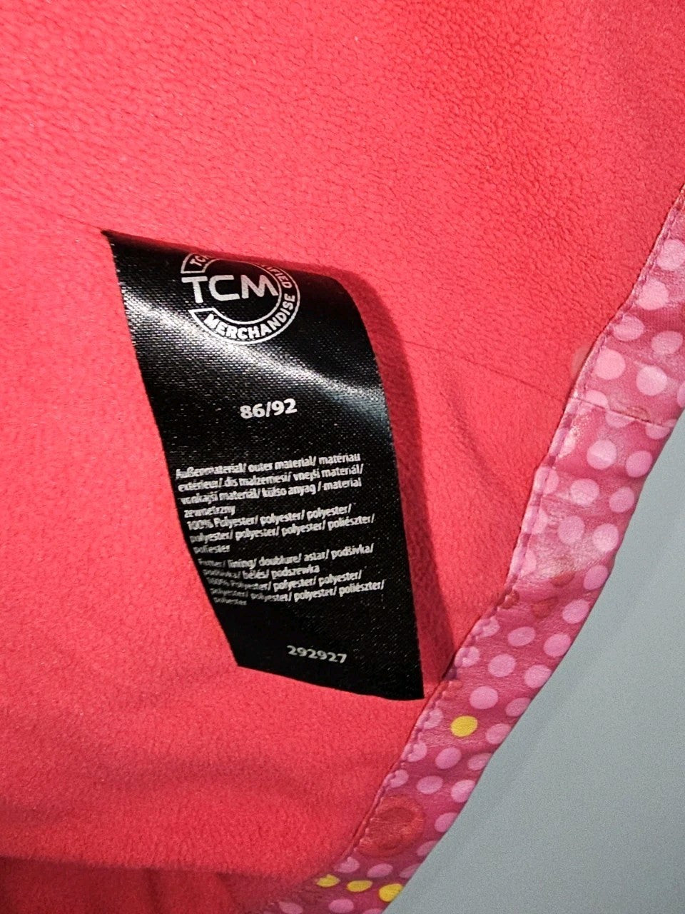 EK11334 Kinder Regenjacke von Tchibo, Rosa, Gr. 86/922
