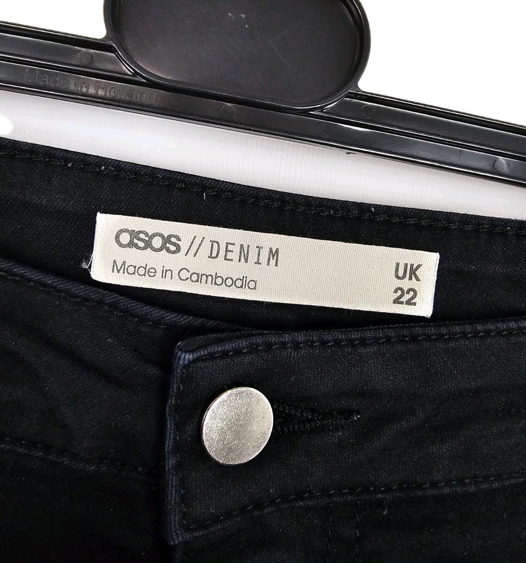 EK10386 Damen Jeans von Asos, Schwarz, Gr. 502