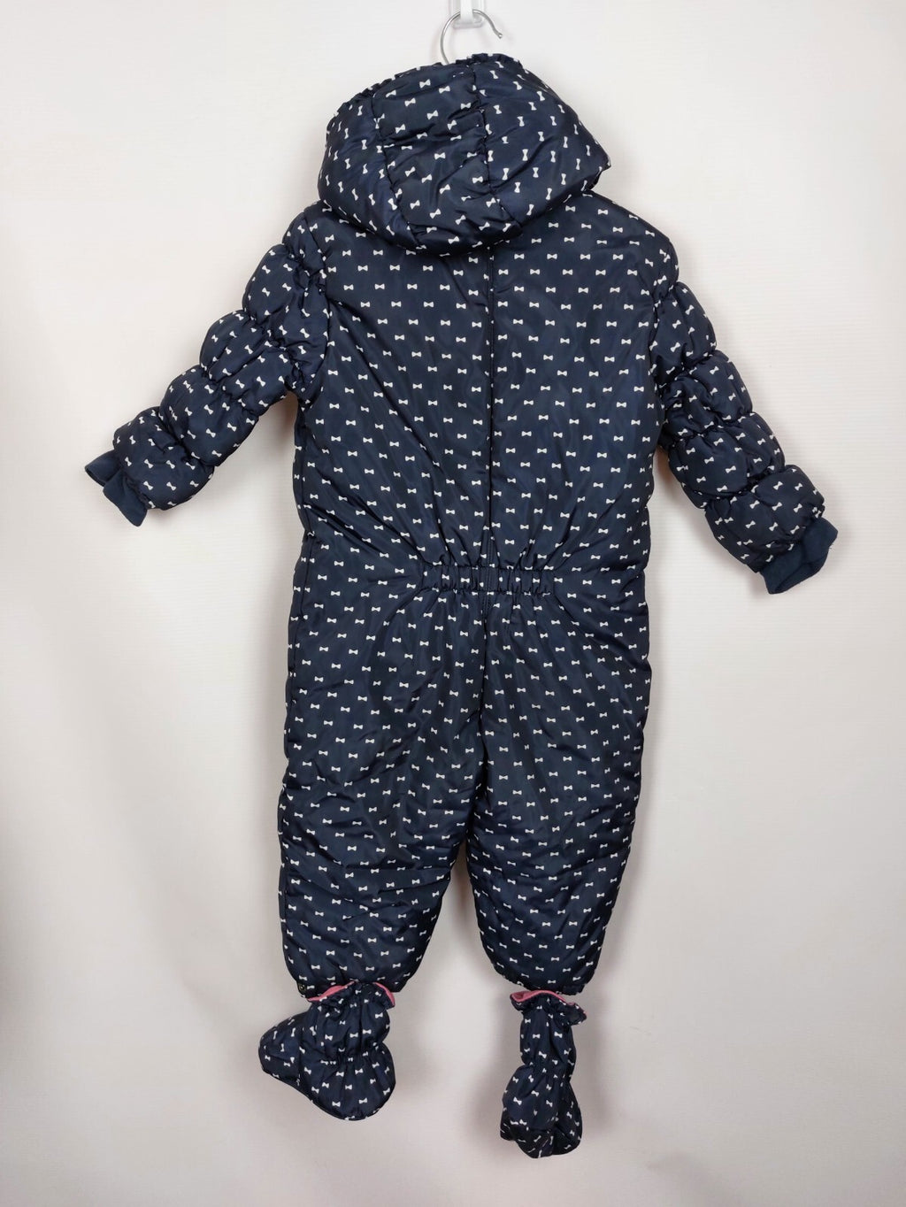 EK4965 Mädchen Schneeanzug von s.Oliver, dunkelblau/weiß/rosa, Gr. 867