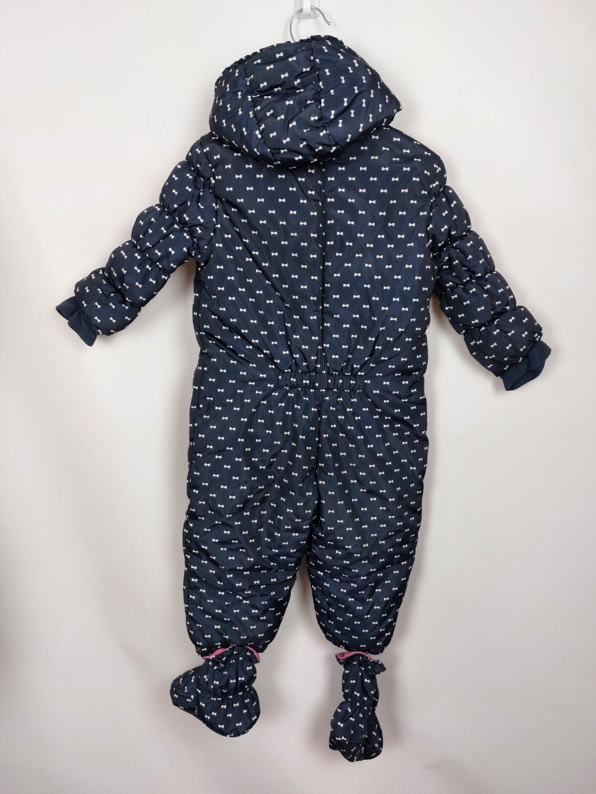 EK4965 Mädchen Schneeanzug von s.Oliver, dunkelblau/weiß/rosa, Gr. 867