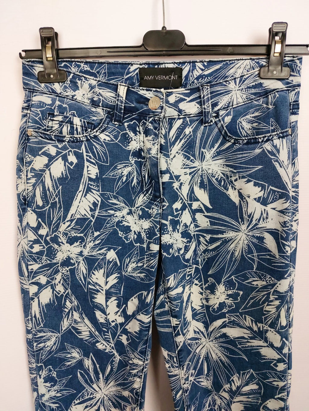 EK3319 Damen Jeans von Amy Vermont, blau/weiß, Gr. 361