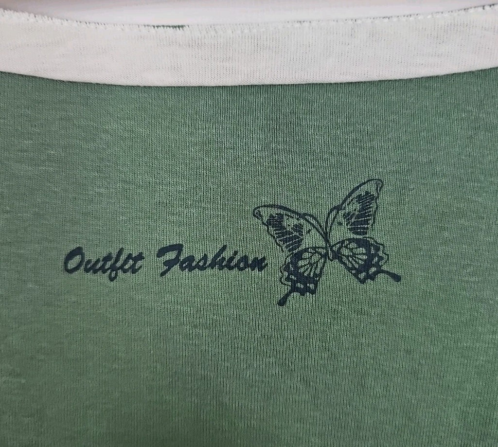 EK9542 Damen T-Shirt Outfit Fashion Gr.L Grün1