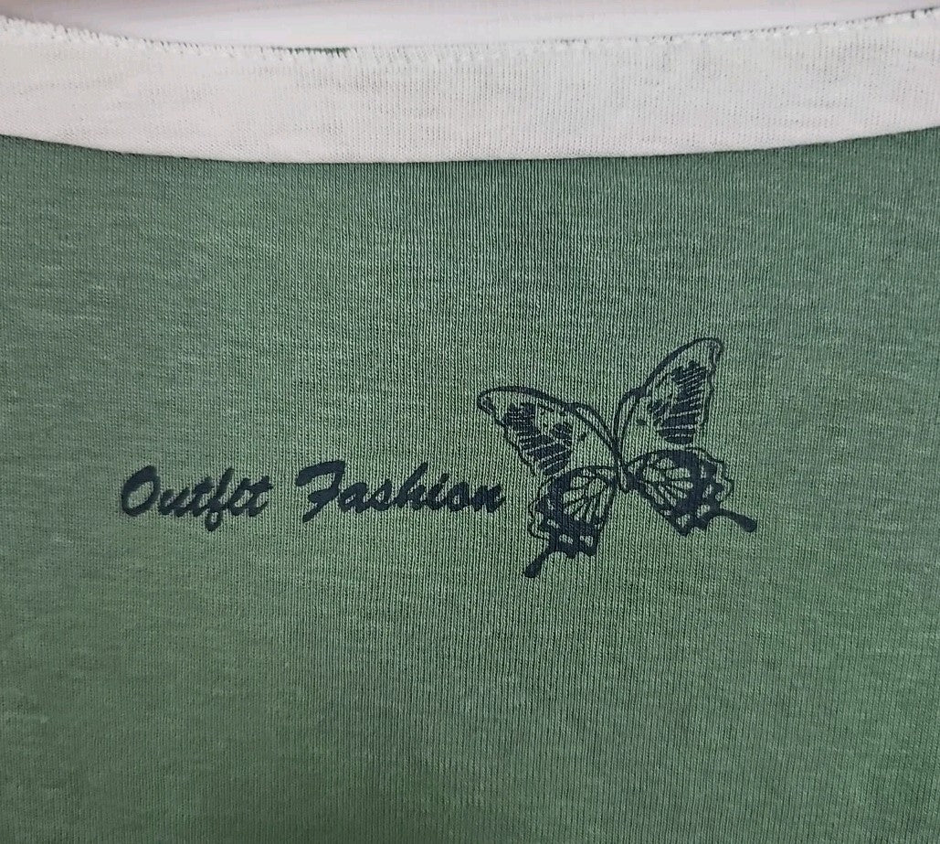 EK9542 Damen T-Shirt Outfit Fashion Gr.L Grün1