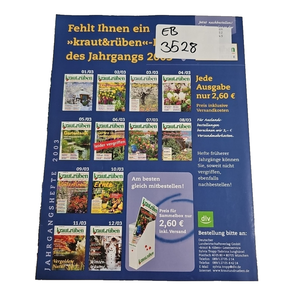 EB3528 Kraut und Rüben, 10/2004, biologisches Gärtnern und naturgemäßes Leben1