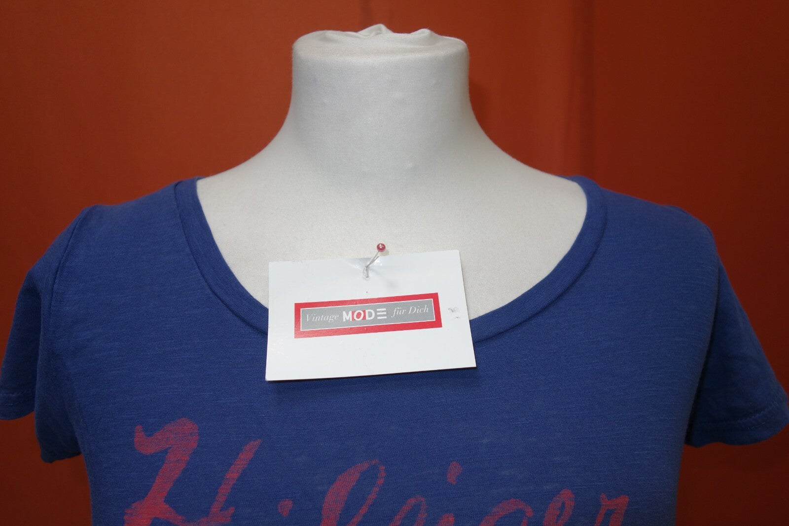 EK0370 Damen T-Shirt von Hilfiger Denim, blau, S2