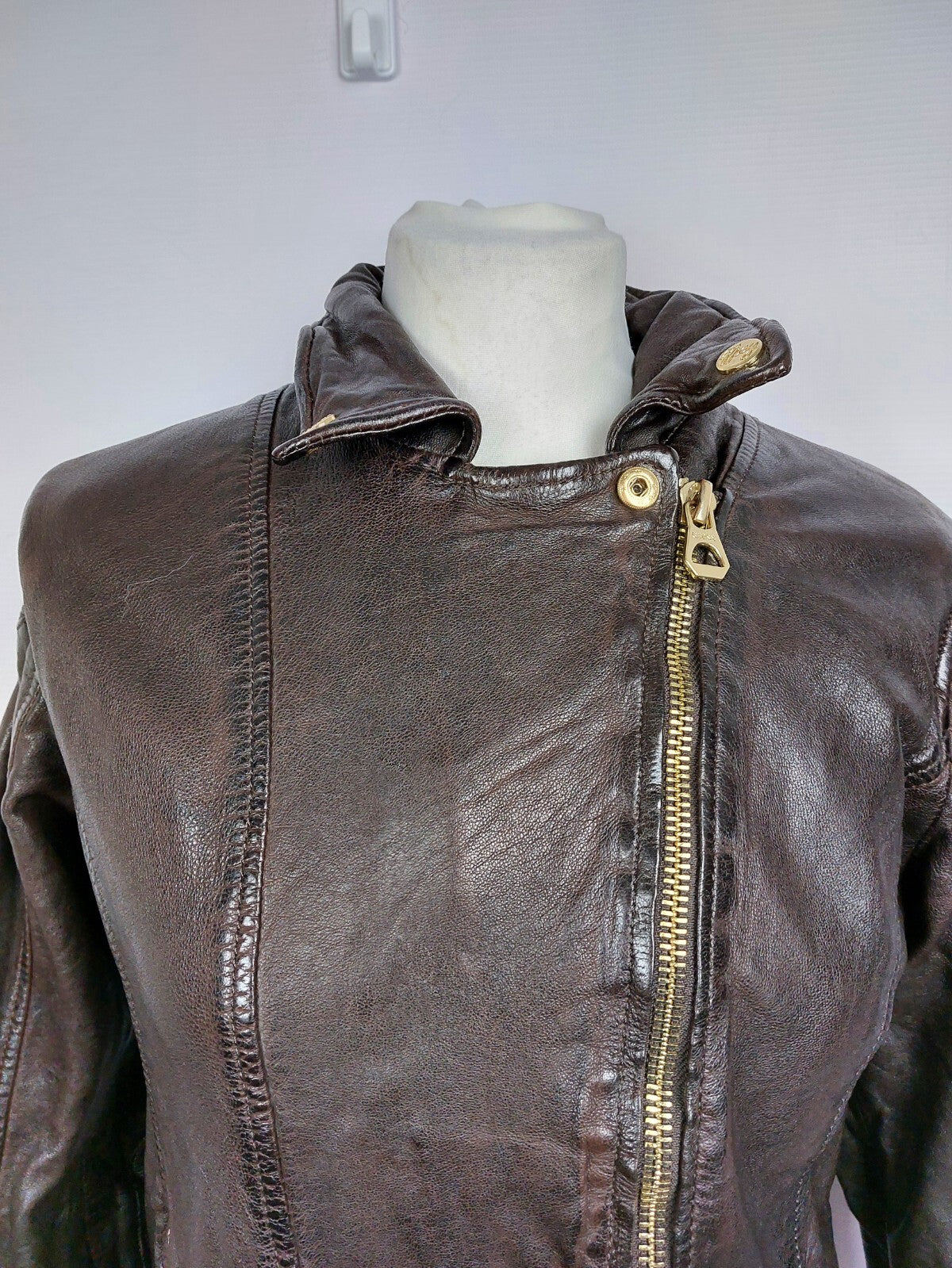 EK3165 Damen Lederjacke von Gipsy, braun, Gr. L (fällt kleiner aus)1