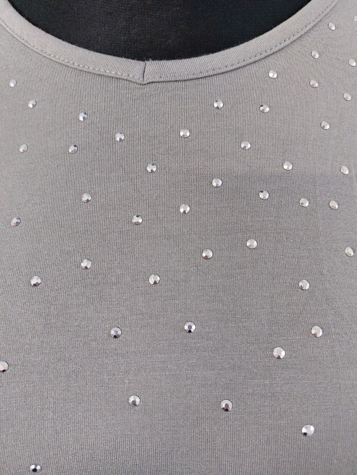 EK3436 Damen Shirt von Bexleys, grau mit Strasssteinen, Gr.XL2