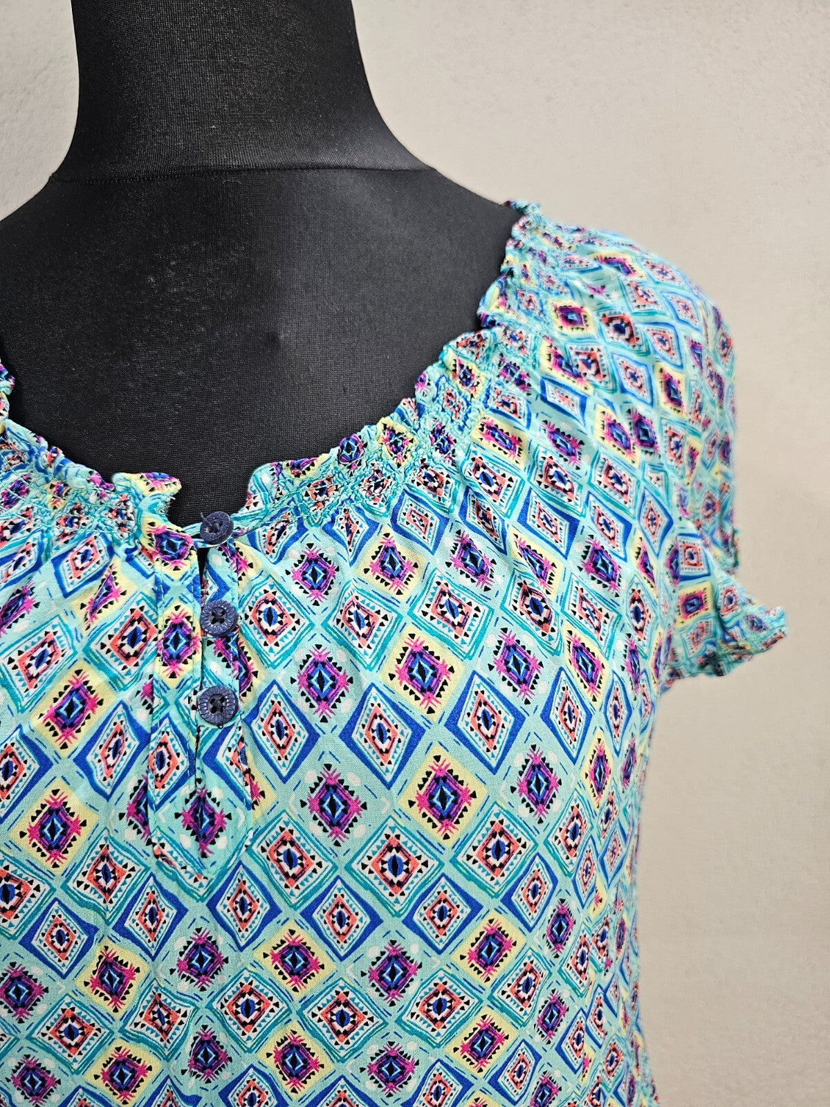 EK6368 Damen Bluse, blau, Gr.L1