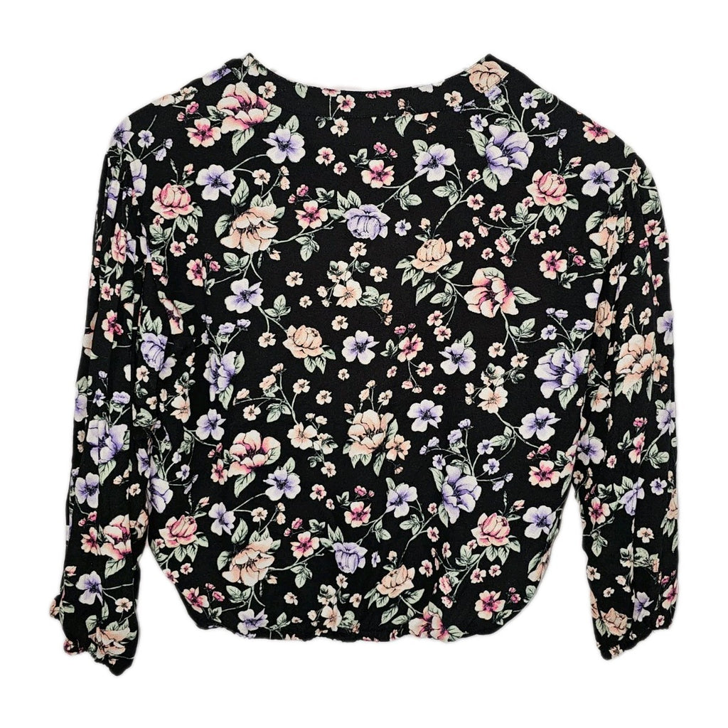 EK10858 Damen Bluse von Takko, schwarz mit Blumenmuster, Gr.362