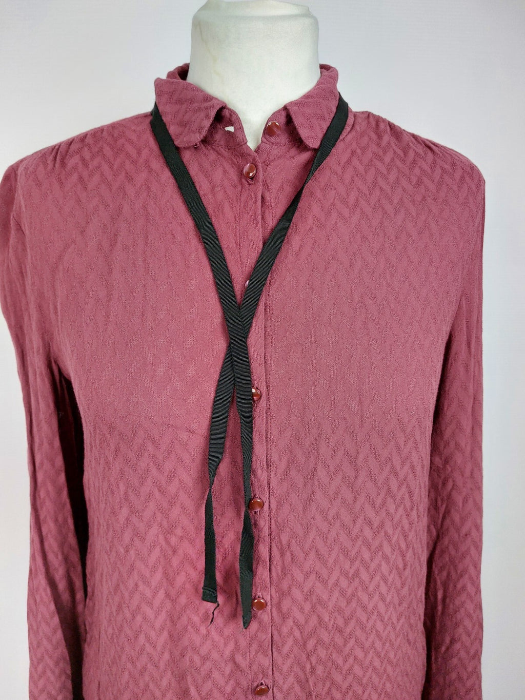 EK0724 Damen Bluse von Promod, weinrot, Gr. 361