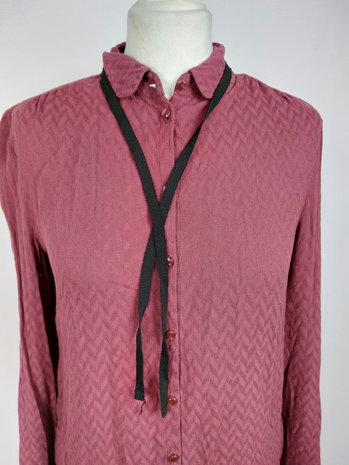 EK0724 Damen Bluse von Promod, weinrot, Gr. 361