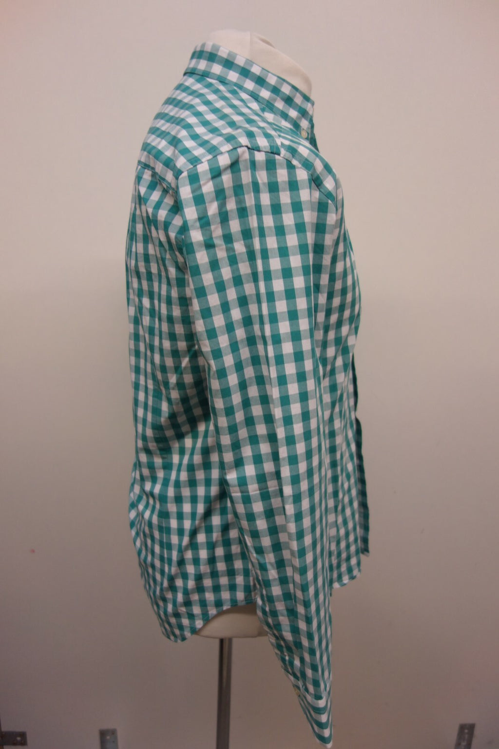 EK1298 Herren Hemd von McNeal, kariert, grün-weiß, Gr. M3