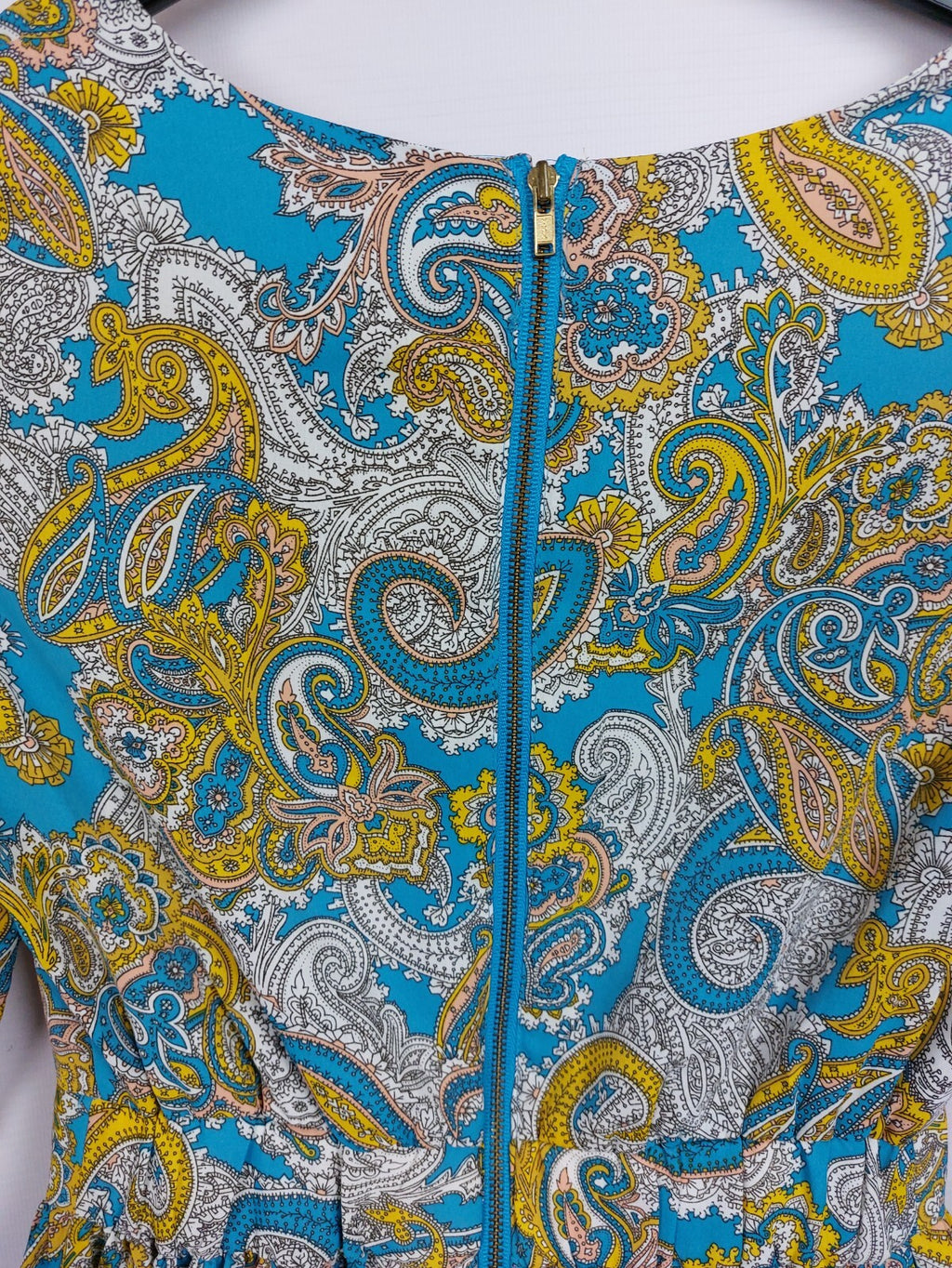 EK4643 Damen Kleid von H&M, blau/gelb, gr. 345