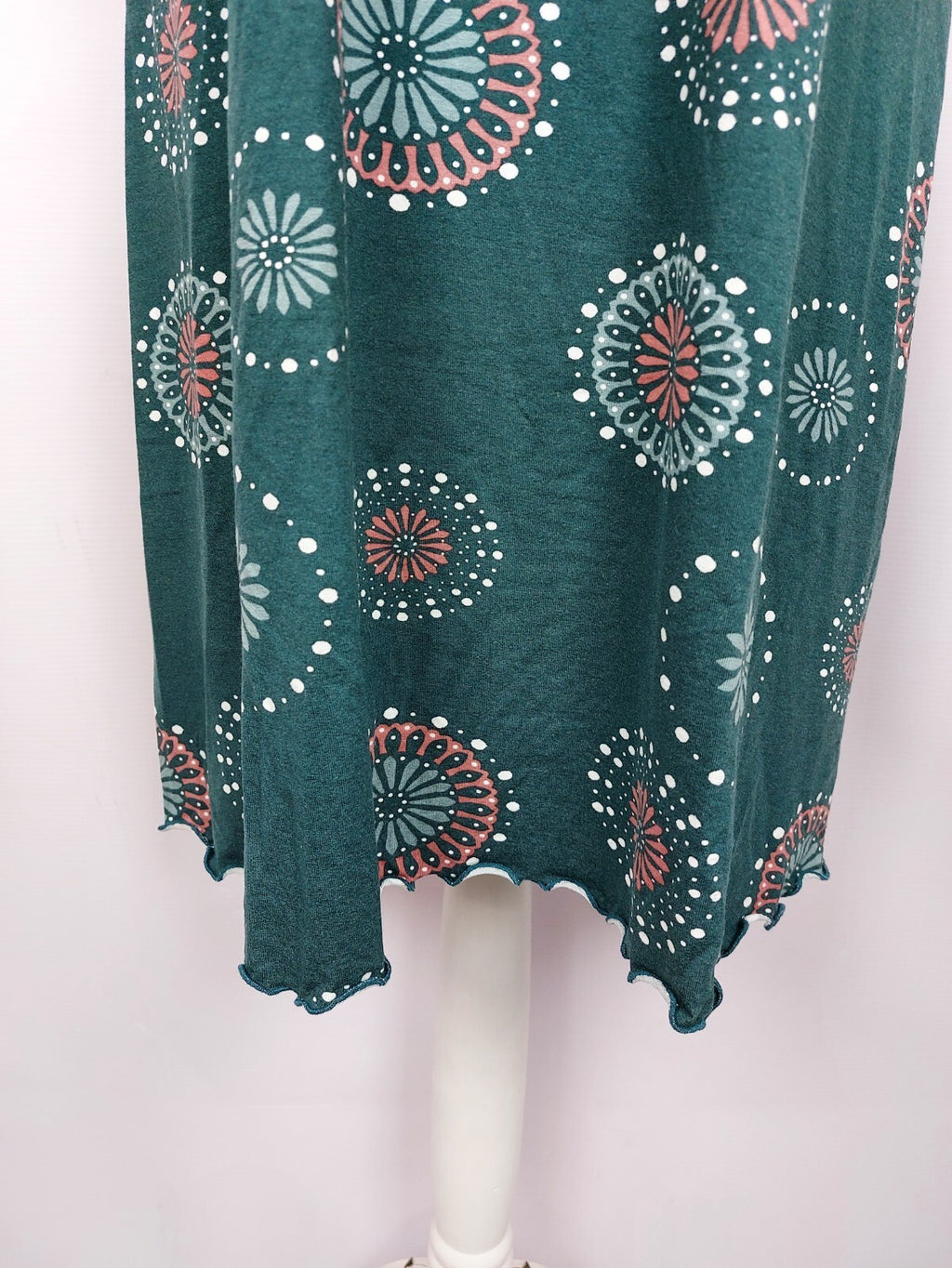 EK0898 Damen Kleid von Boysen´s, grün mit Blumen, Gr. 442