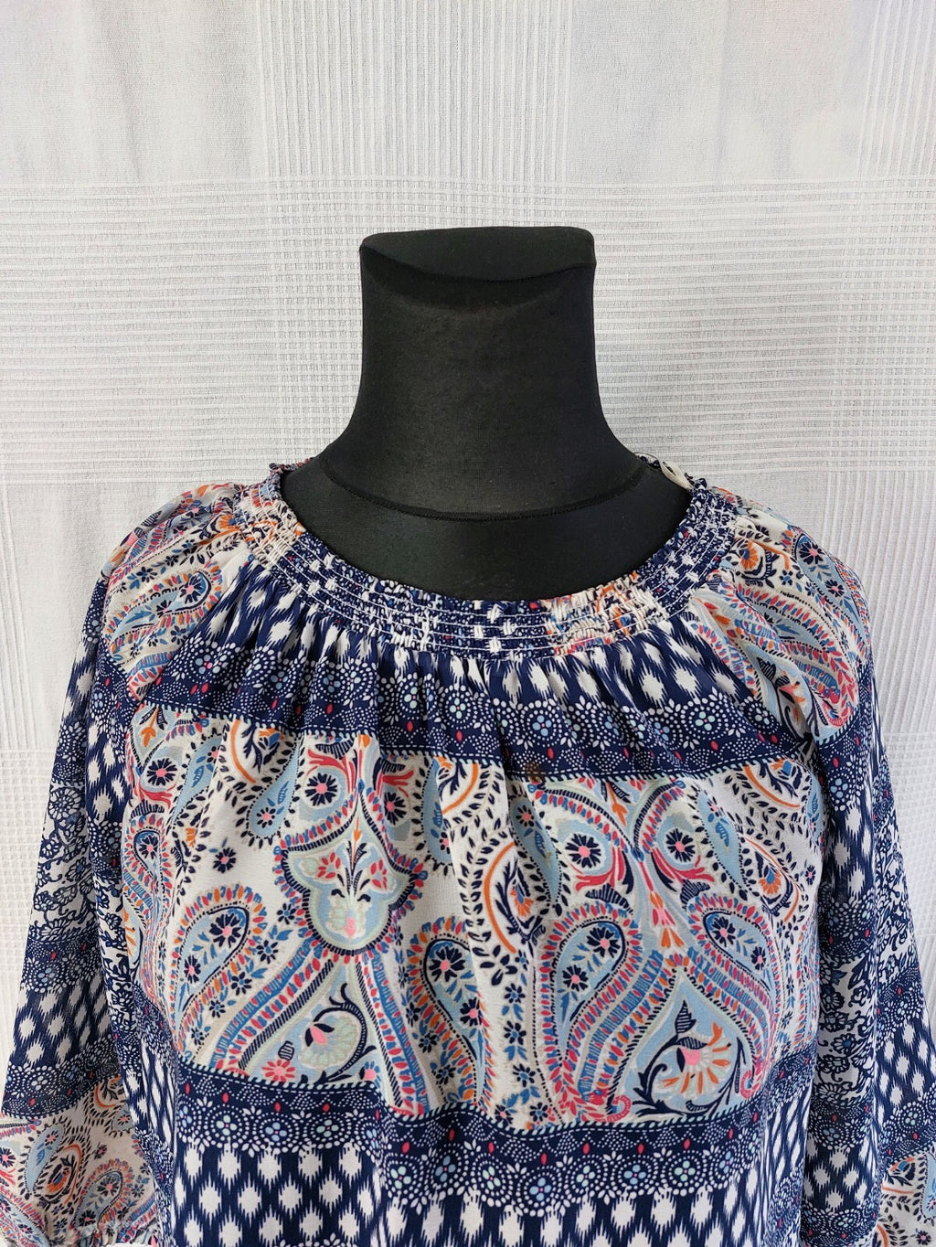 EK0361 Damen Oberteil von Bexleys, blau, gemsuert, Gr. 461