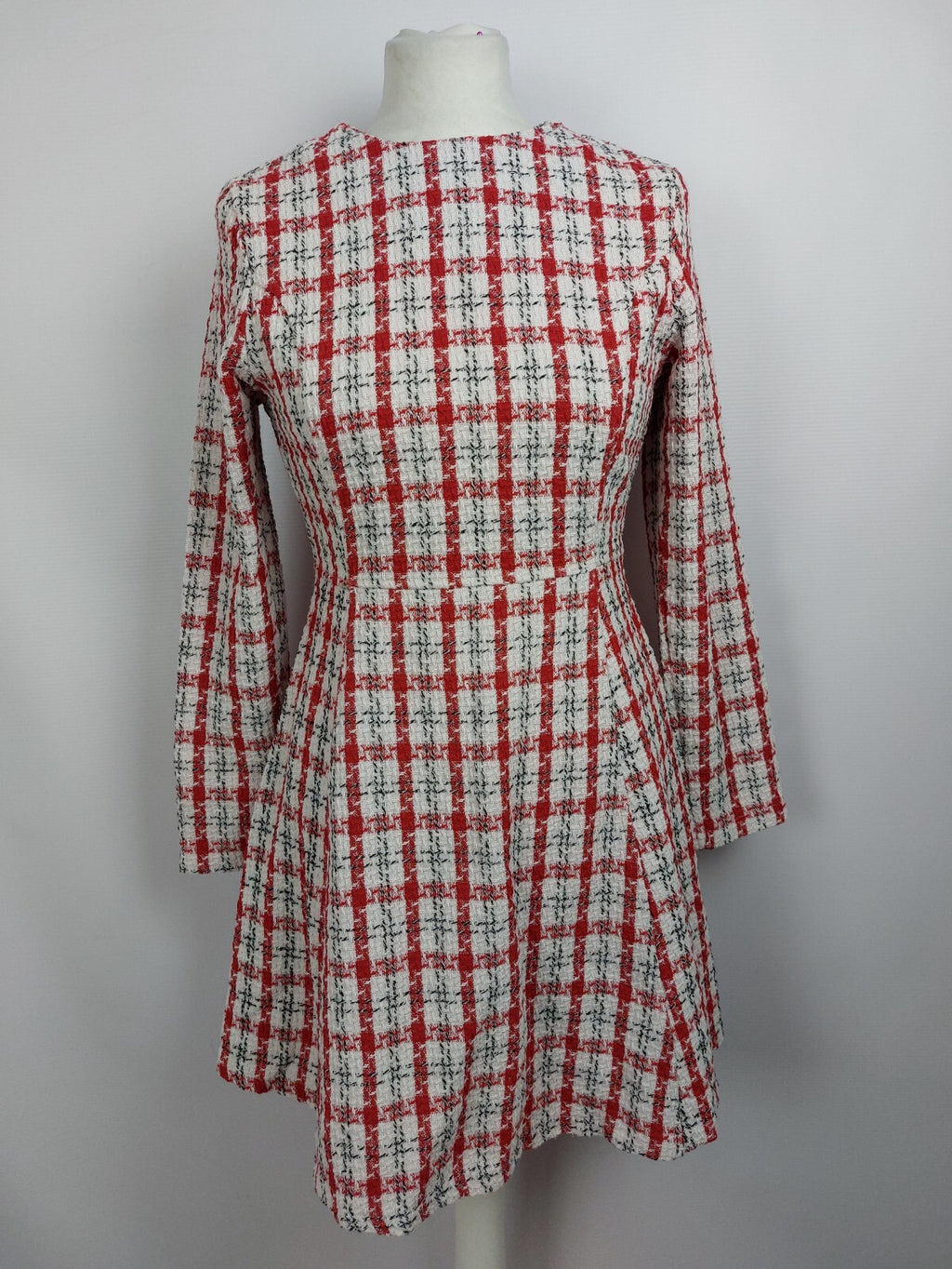 EK4616 Damen Kleid von Cream&Ronge, rot-weiß, Gr. S0