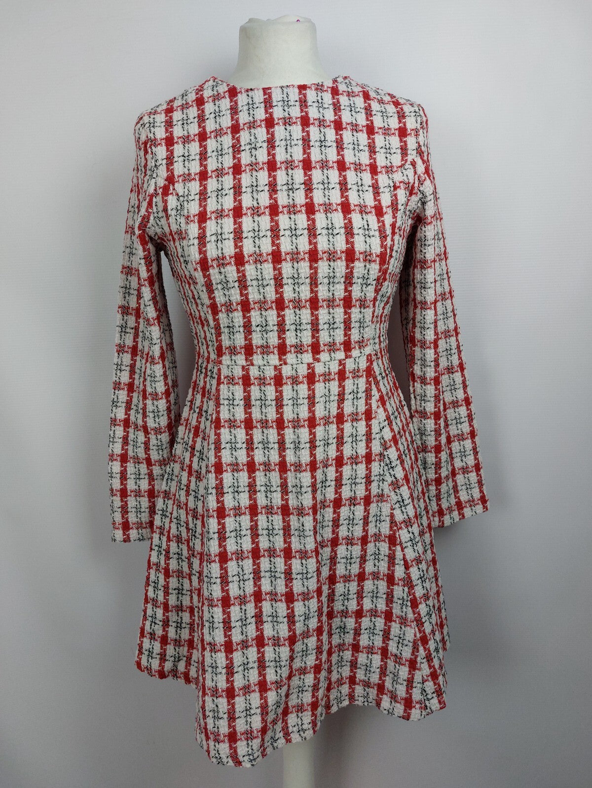 EK4616 Damen Kleid von Cream&Ronge, rot-weiß, Gr. S0