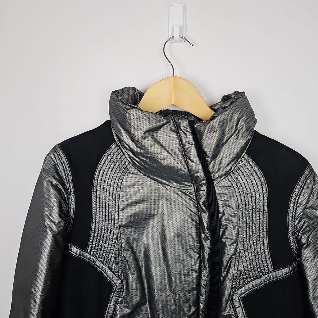 EK10198 Damen Jacke von Beate Heymann, Silber, schwarz  Gr.401