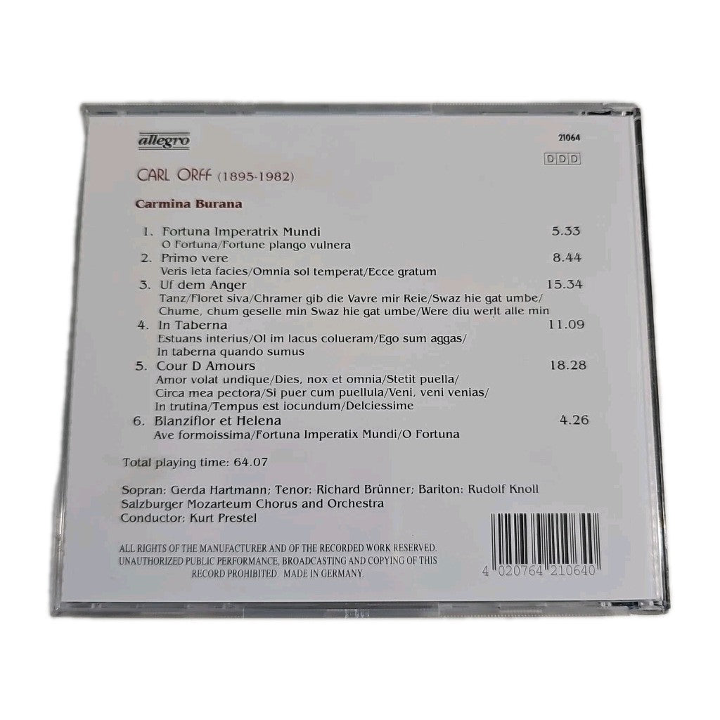 EB4041 Music Musik Album CD Carl Orff – Carmina Burana Gut2