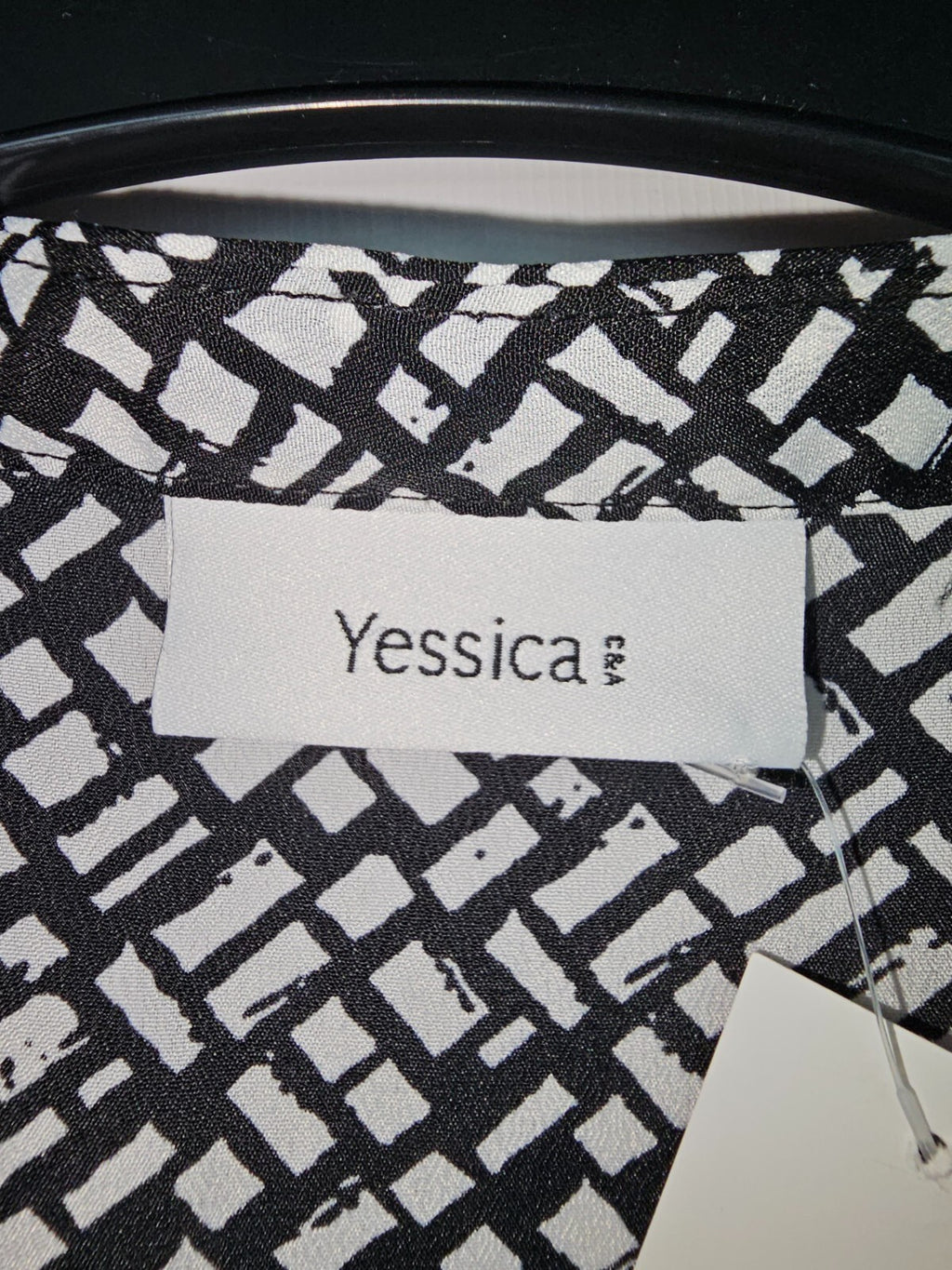EK3194 Damen Bluse von Yessica C&A, schwarz-weiß, Gr.343