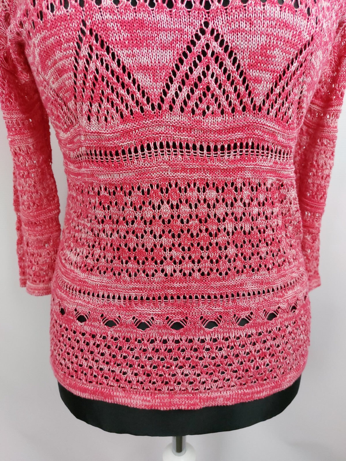 EK4638 Damen Pullover von friendtex, rot/weiß, Gr. S2