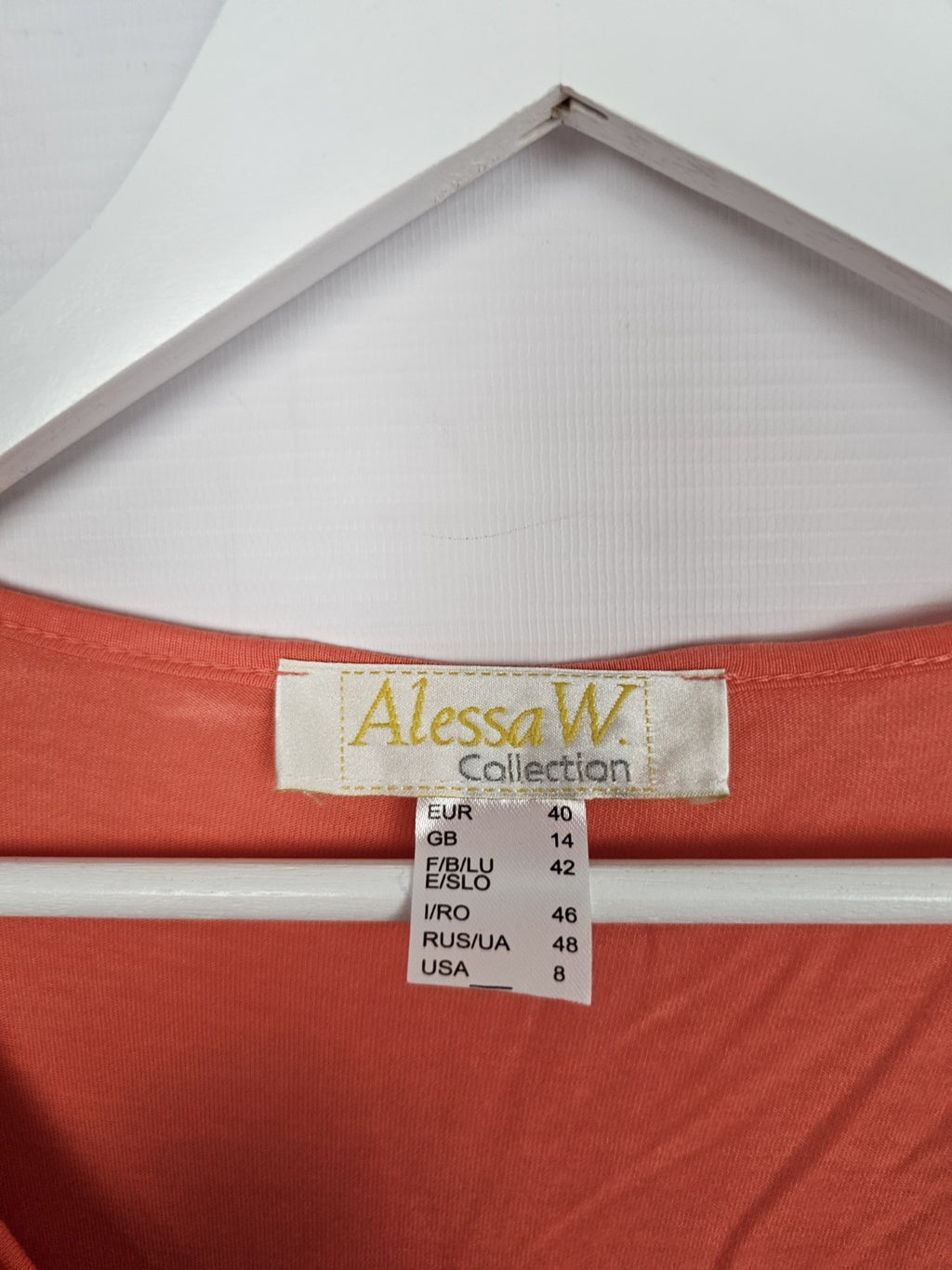 EK8347 Damen Bluse von Alessa W. , Lachsfarbend, Gr. 402