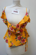 EK3666 Damen Top von H&M, orange mit Blumen, Gr. 360
