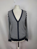 EK5035 Damen Strickjacke von Esprit, grau/weiß gestreift, Gr. M0