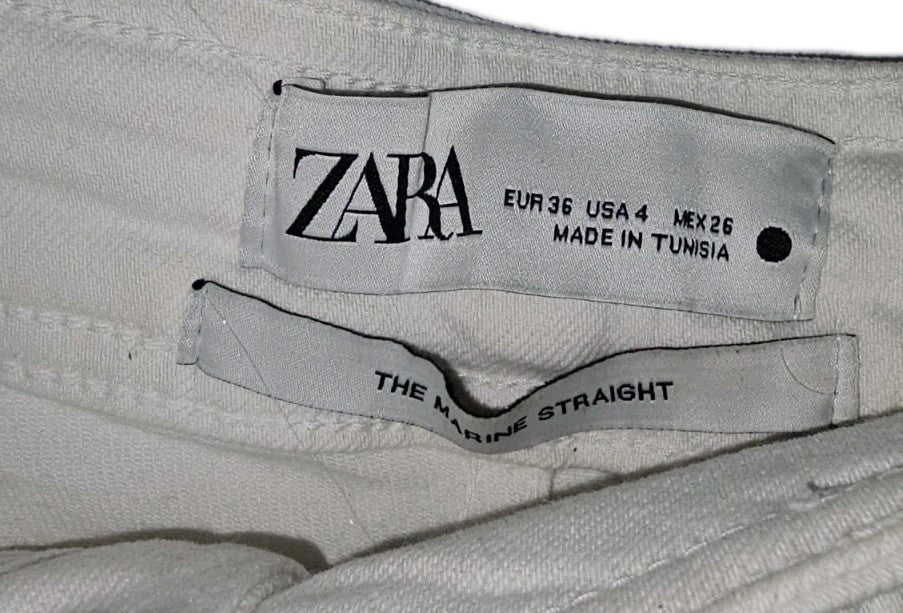 EK11032 Damen Hose von Zara, Weiß, Gr. 361