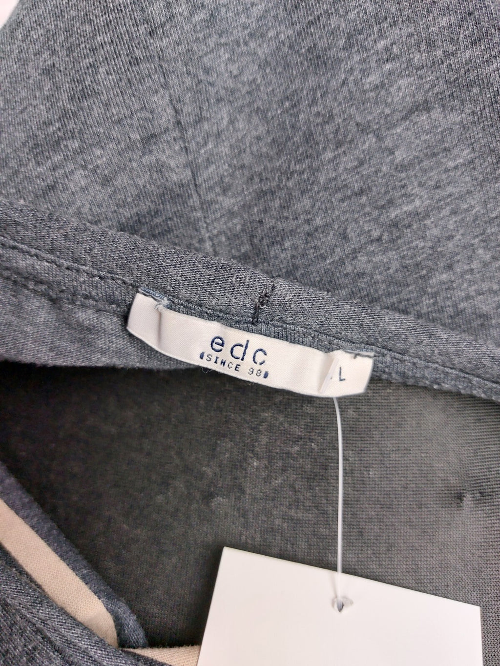 EK4440 Damen Langarmshirt von edc, grau, gestreift, Gr. L3